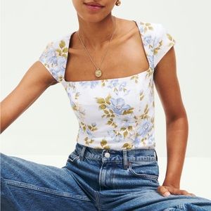 Reformation Cora Linen Top